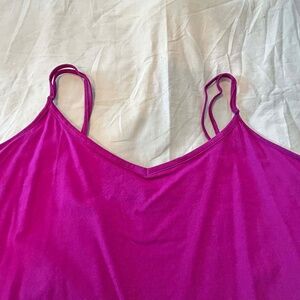 TANK TOP, SCOOP NECK, MODERN FUSCHIA, SIZE 4X, ADJUSTABLE STRAPS, FORM FITTING,
